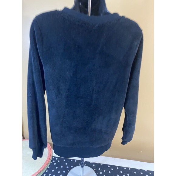 Wondershop Sleepwear Women’s Black Fleece Sweatshirt Size Small - Picture 10 of 16